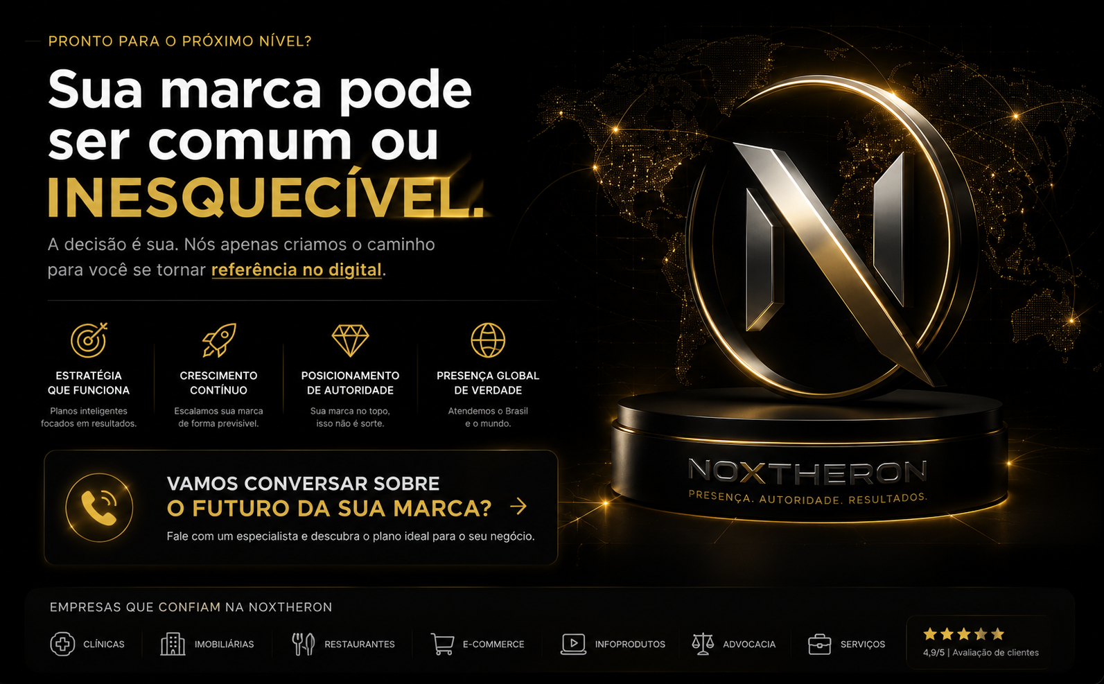NOXTHERON - Pronto para o próximo nível? Sua marca pode ser comum ou inesquecível.
